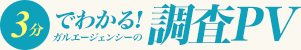 3分でわかる!ガルエージェンシーの調査PV